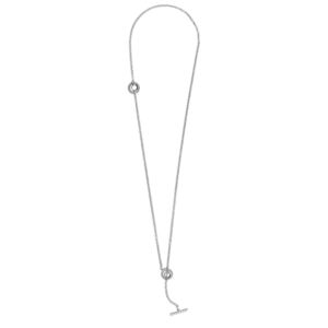 Pandora Pavé Circle Logo T-bar Heart Necklace